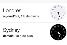Horloge de l’iPhone Horloge iPhone - Horloge monde