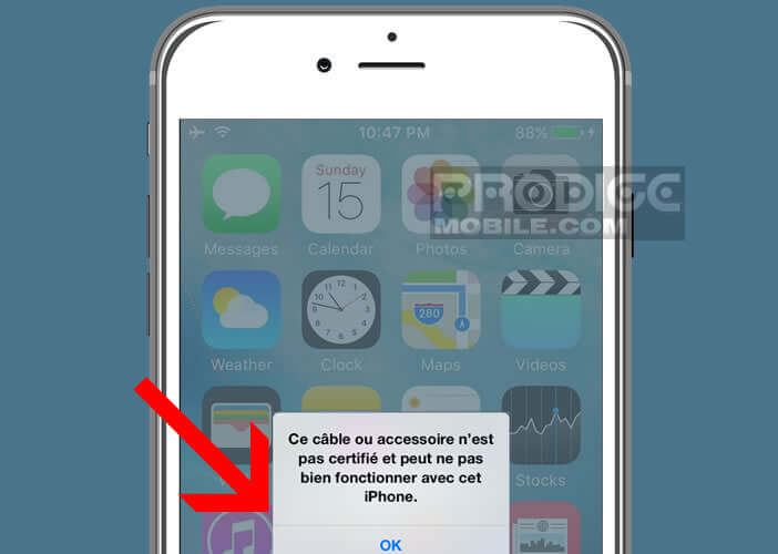 Guide pour utiliser un accessoire non reconnu par l’iPhone