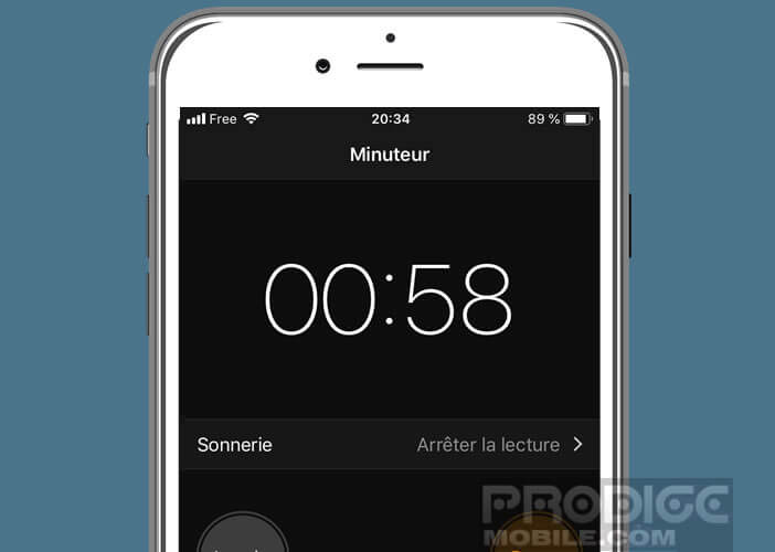 Utiliser l’application Horloge pour éteindre l’écran de l’iPhone à une heure précise