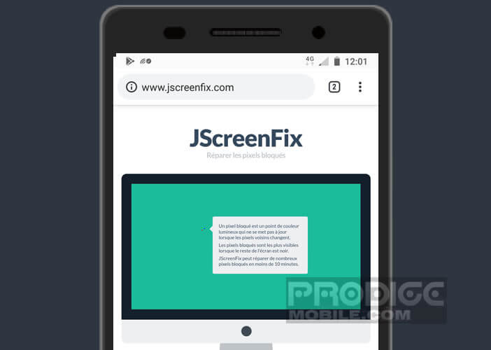 Le service JScreenFix a été conçu pour résoudre les problèmes de pixels