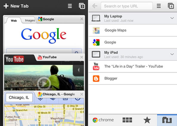 Google Chrome sur iPhone et iPad