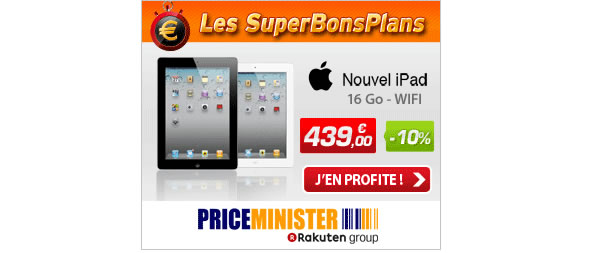 iPad à 439 euros sur Priceminister