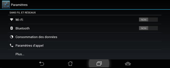 Paramètres Bluetooth - Android