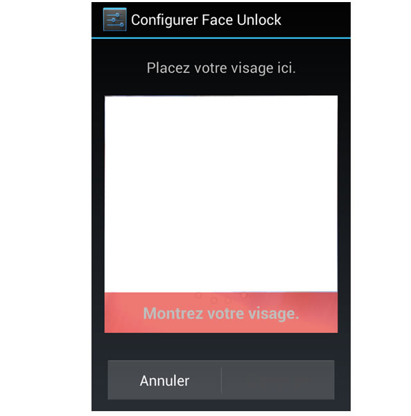 Configurer Face Unlock