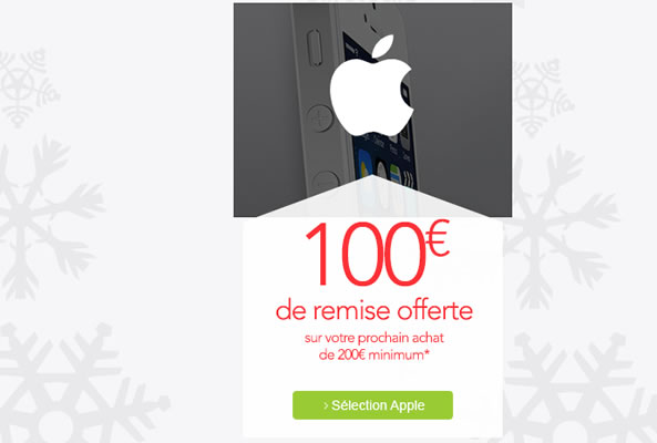 100 euros offerts en bon d'achat - iPhone Apple