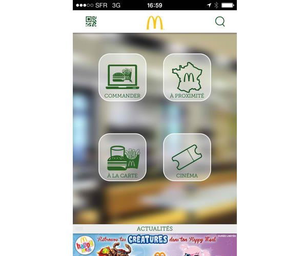 Application Mc Donald's pour smartphone