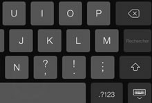 Clavier divisée en deux parties