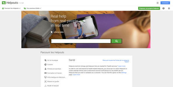 Google Helpouts - Service d'aides