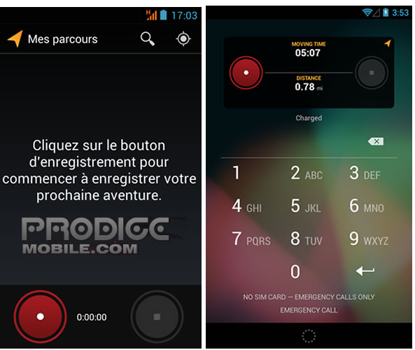 Application Android - Mes parcours