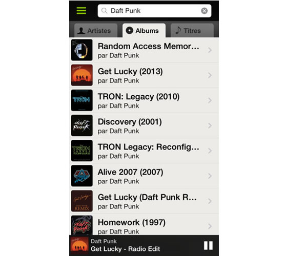 Nouvelle version de Spotify