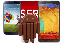 Android 4.4 KitKat sur le Note 3 et le S4