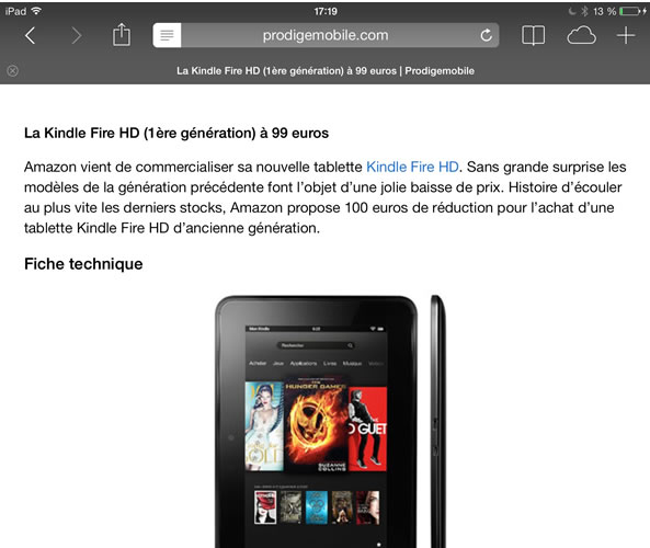 "Fonction Lecteur sur iPhone: Améliorer la lisibilité des sites web