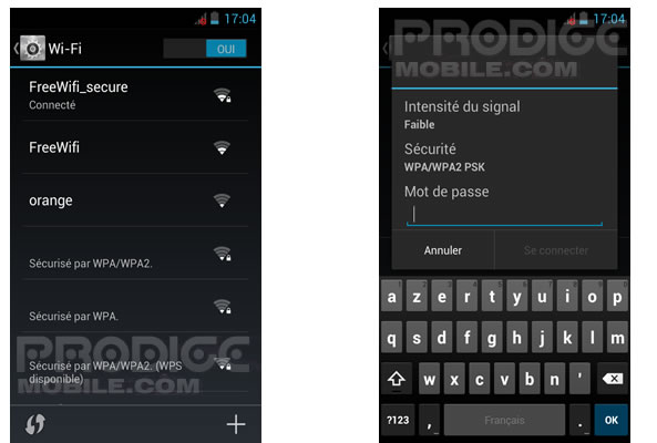 Connecter smartphone Android à box ADSL