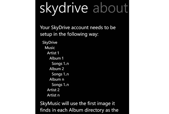 Arborescence de fichiers pour SkyMusic