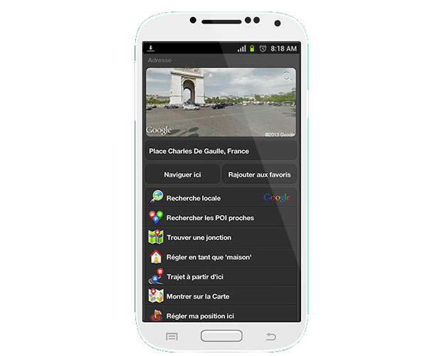Application GPS pour smartphone Android