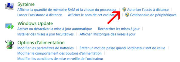 Autoriser accès à distance sur Windows