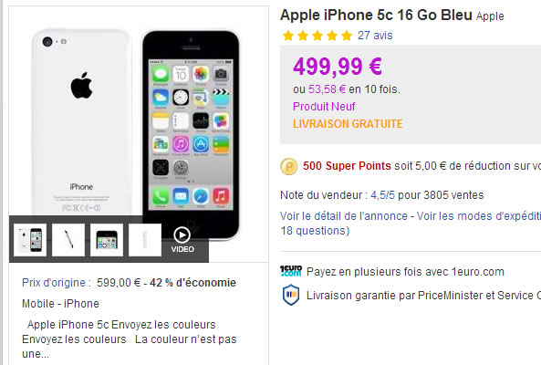 Promotion Apple iPhone 5C