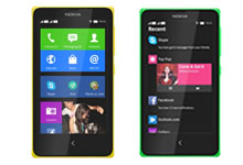 Smartphone Nokia X fonctionnant sous Android