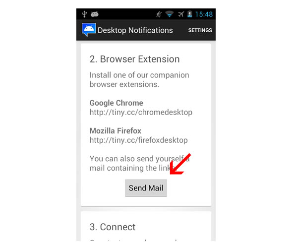 Extension pour Desktop Notification