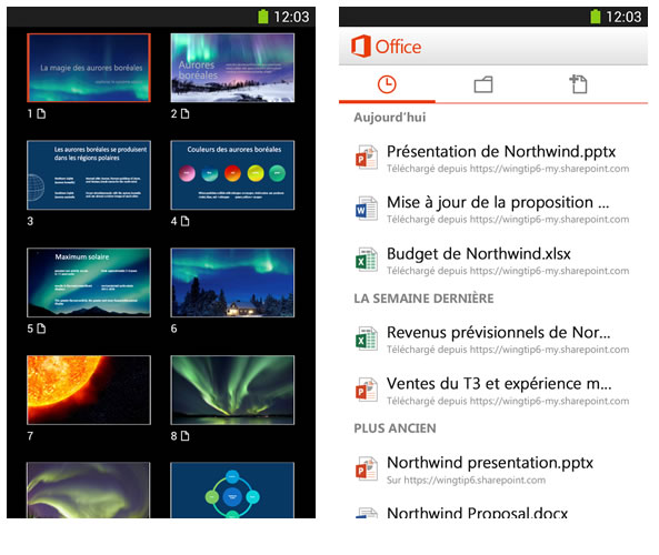 Office gratuit pour les smartphones Apple et Android