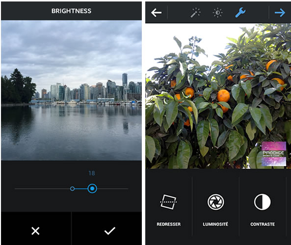 Instagram 10 outils de retouche