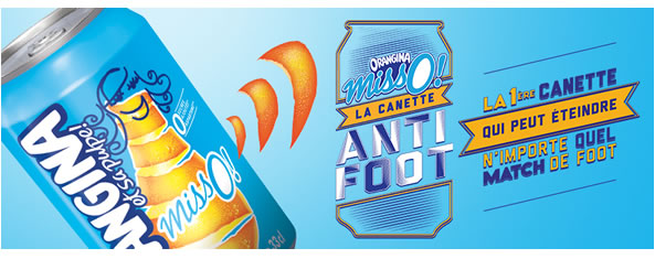 La canette anti-foot d'Orangina