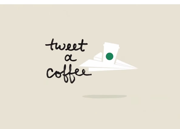 Starbucks opération tweet un café
