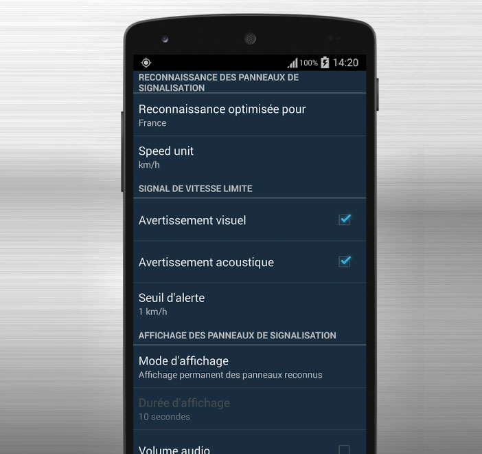 Assistant d'aide à la conduite pour smartphone
