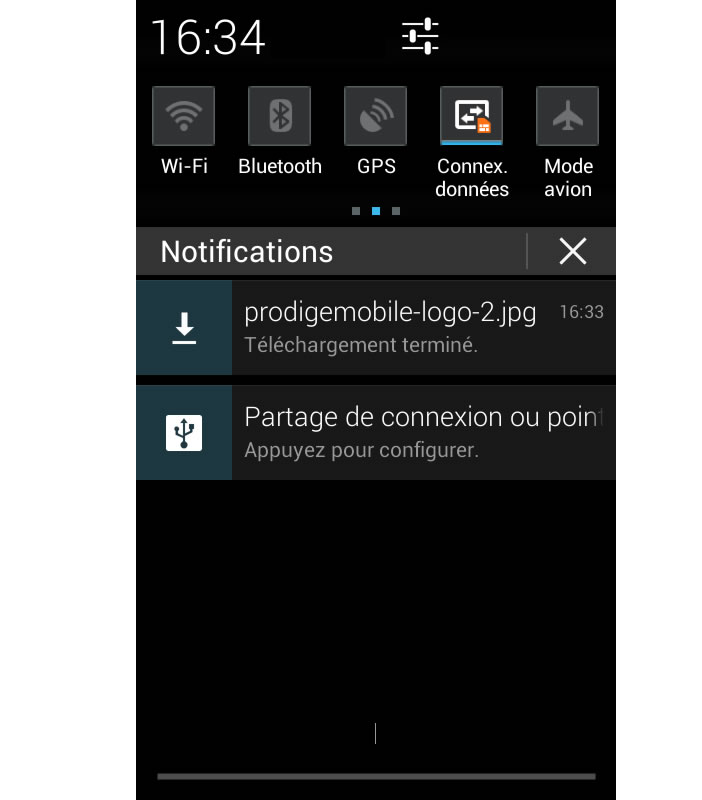 Volet de notification sur les smartphones Android
