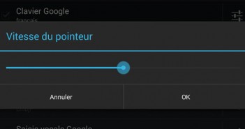 Modifier vitesse de déplacement de la souris sous Android