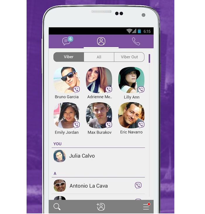 Nouvelle interface Viber