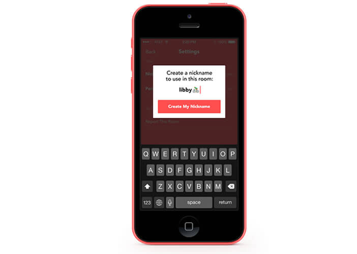 Facebook Rooms - Création d'un pseudo