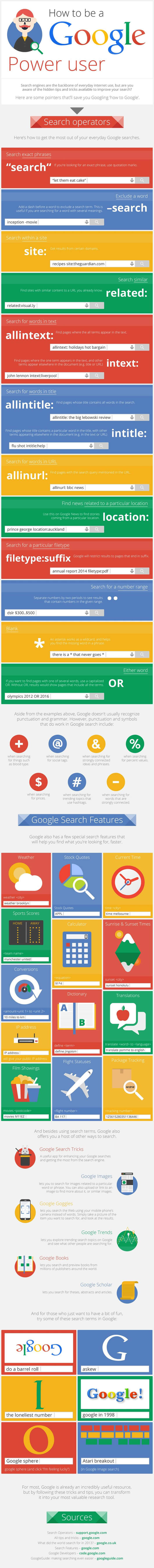 Infographie - Astuces pour mieux maîtriser Google