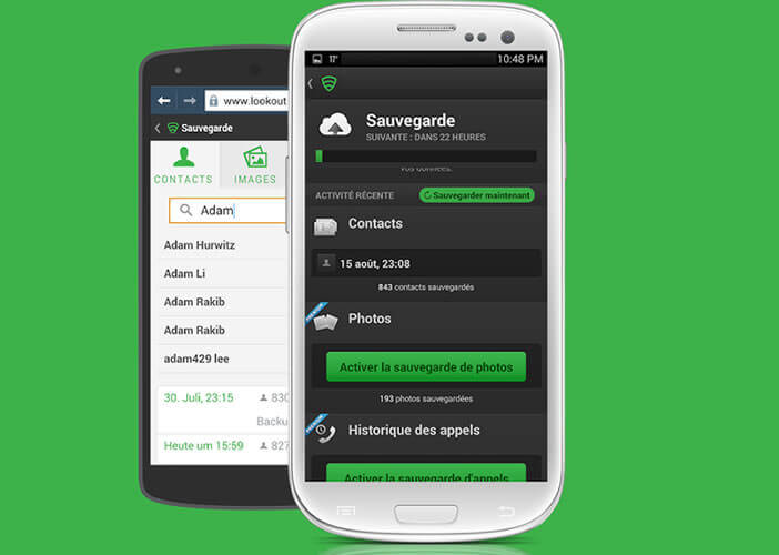 Lookout sécurité et sauvegarde