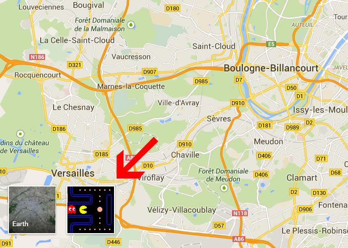 Google Maps: Pac Man géant