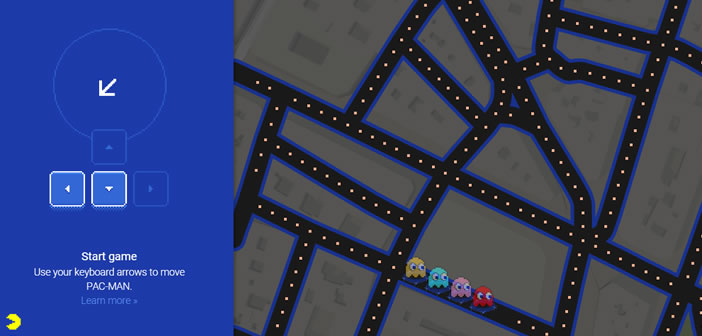 Pac Man sur Google Maps