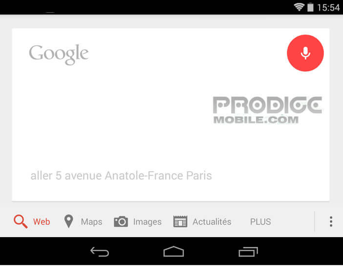 Google Maps : Recherche vocale