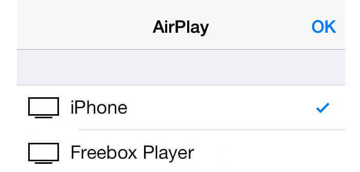 Contenu de votre iPhone sur votre Freebox