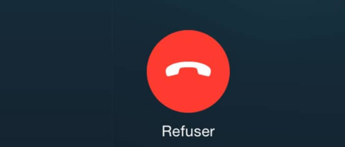 Apple iPhone: icône refuser un appel
