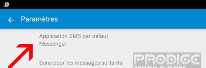 Application de messagerie par défaut