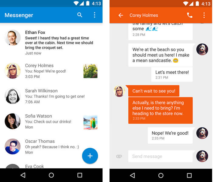 Gestion SMS et MMS par Google Messenger