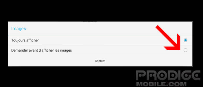 Bloquer l'affichage des images dans Gmail