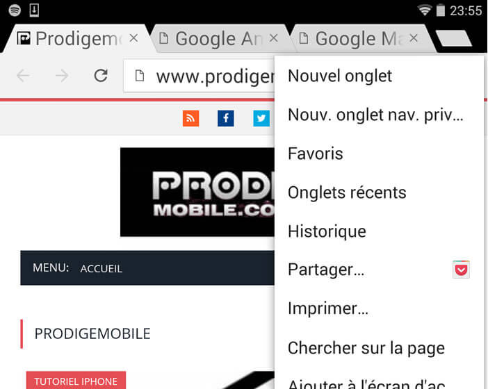 Grossir les caractères Android