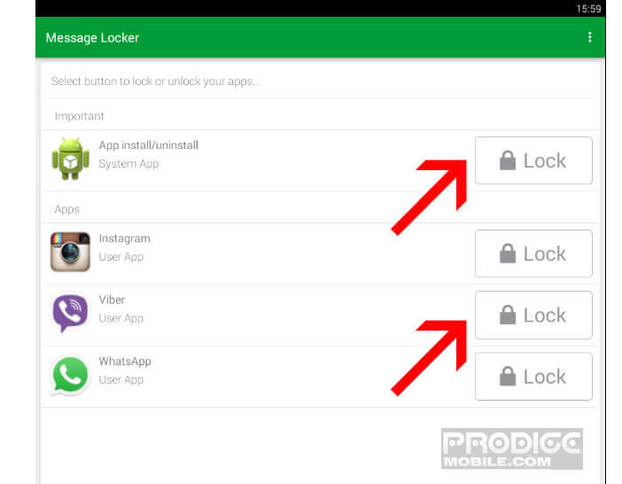 Bloquer l'accès aux applications de messagerie Android