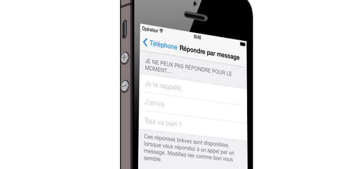 Envoi automatique de SMS sur l'iPhone
