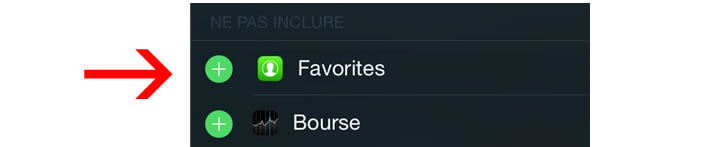 Ajouter favorites widget à l'onglet aujourd'hui