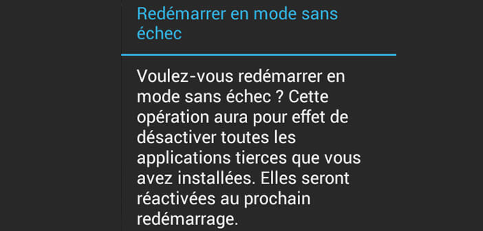 Android: mode sans échec