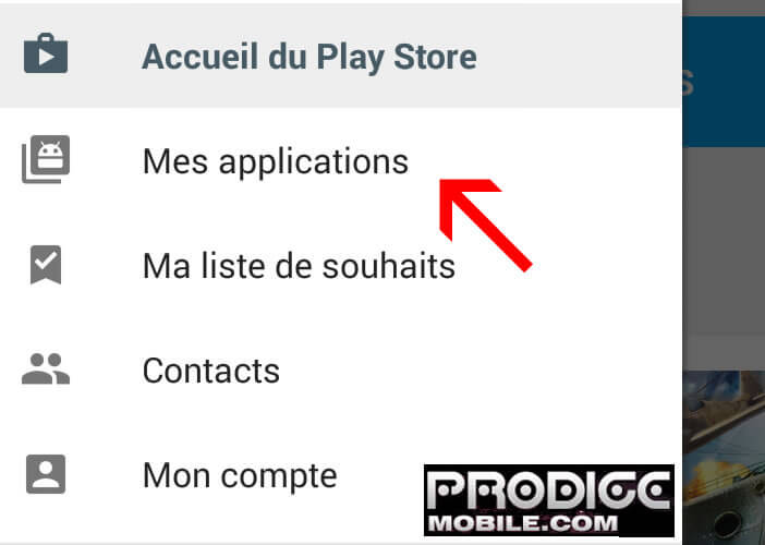 Mise  à jour applications dans le Play Store