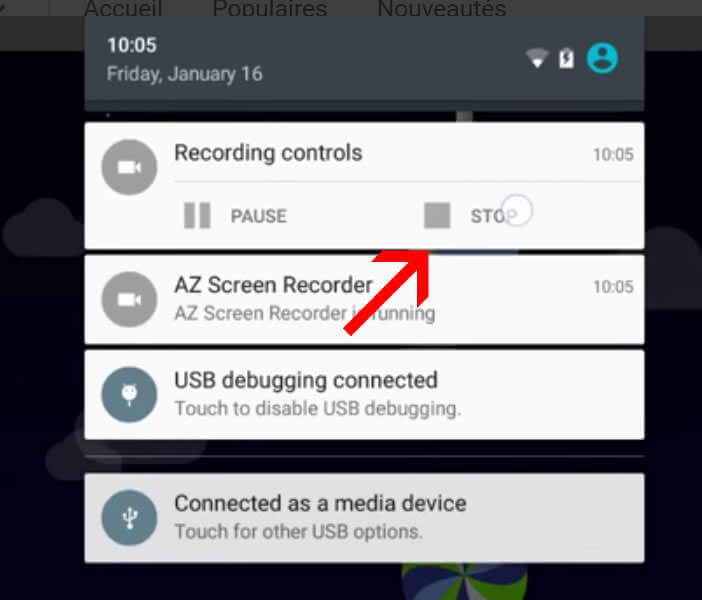 Arrêter la capture vidéo