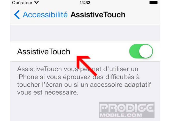 Activer AssistiveTouch